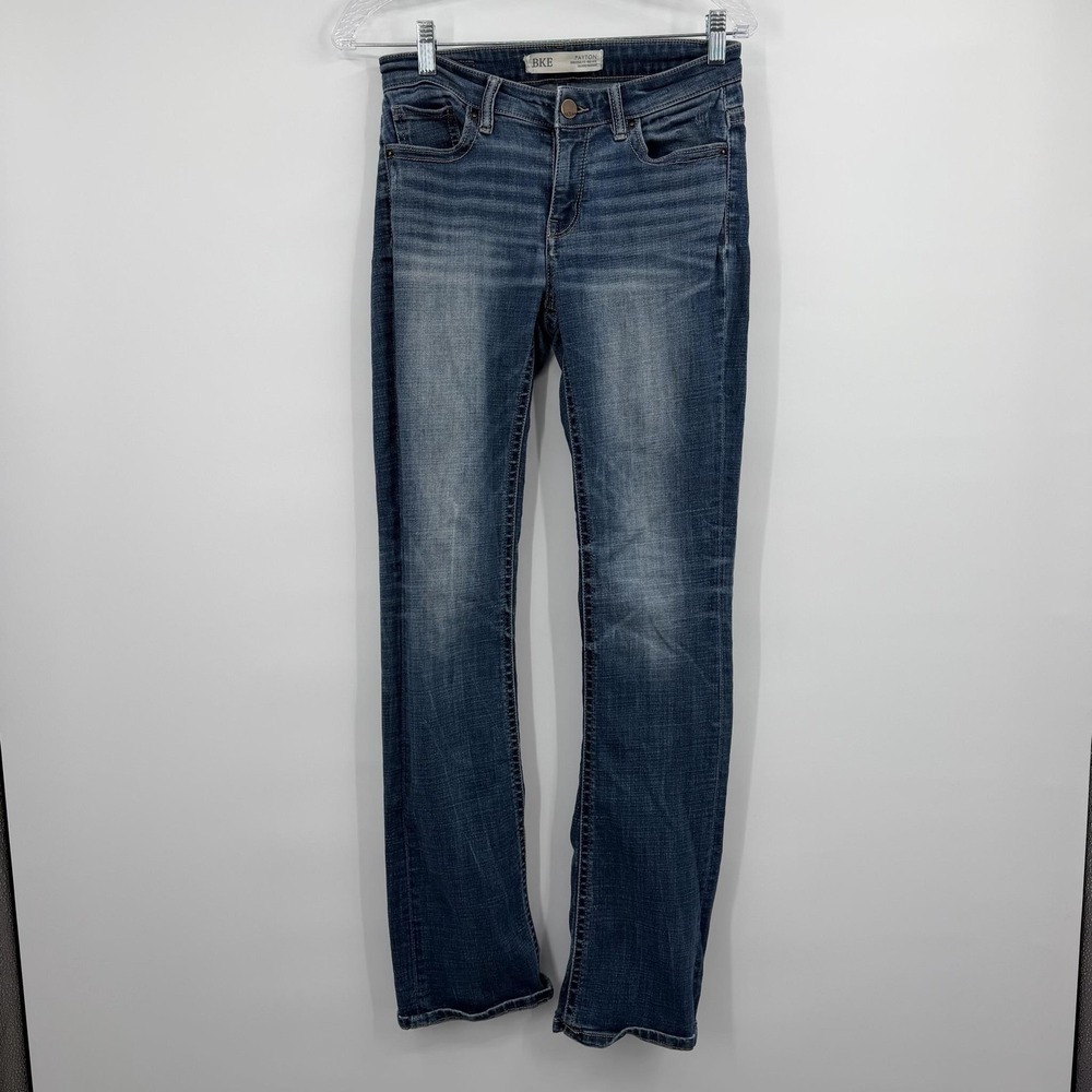 BKE Jeans Womens 26 Blue Payton Tailored Bootcut Stretch Pockets Denim Long